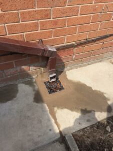 blocked outside drain after it has been cleared