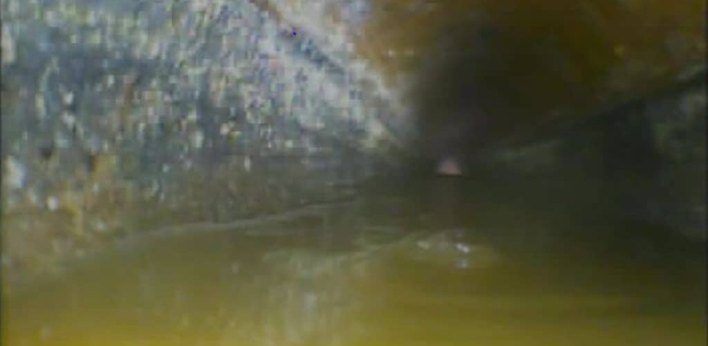 Image of drain inspected using CCTV drainage camera equipment