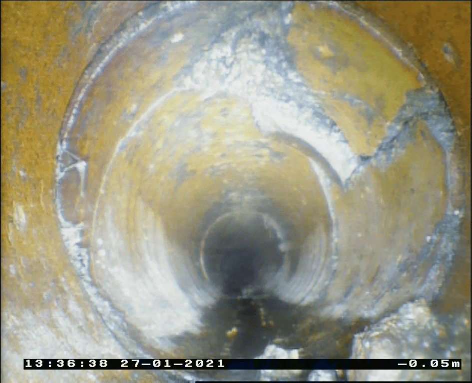 Cracked drain which we would recommend a repair