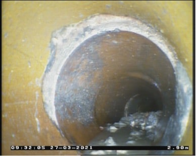 Displaced drain that we would recommend be repaired