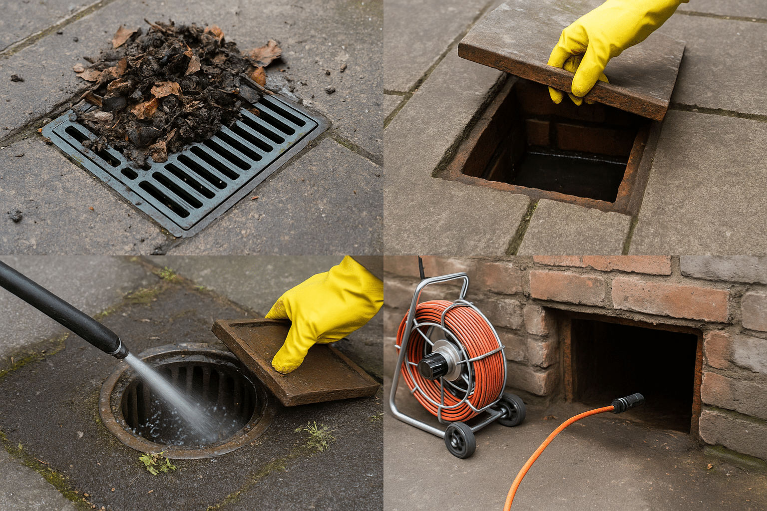 Drain unblocking process