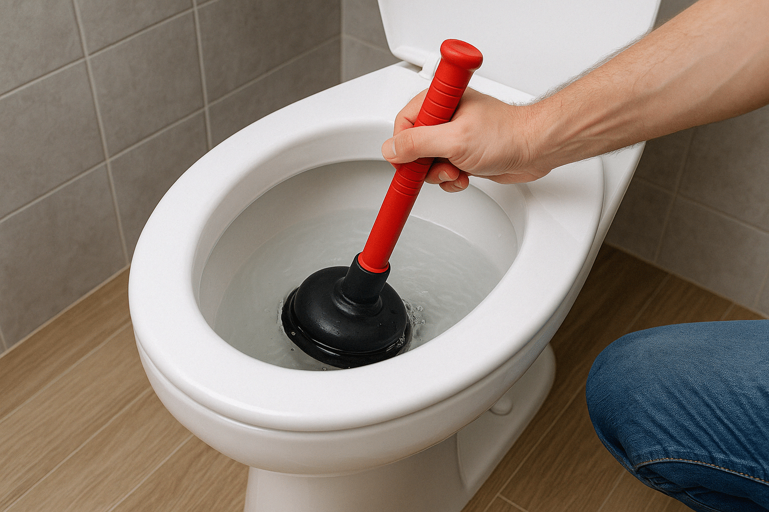 How to Unclog a Toilet Full of Water