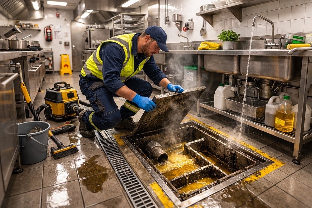 Grease trap cleaning
