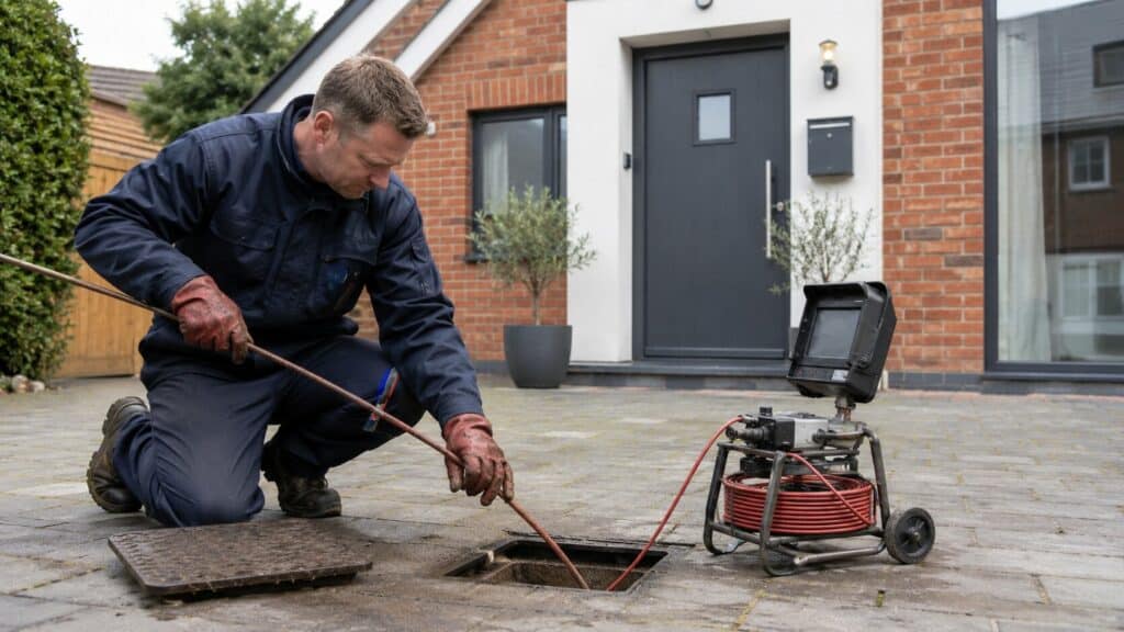 Drain Surveying with CCTV Inspection Machine