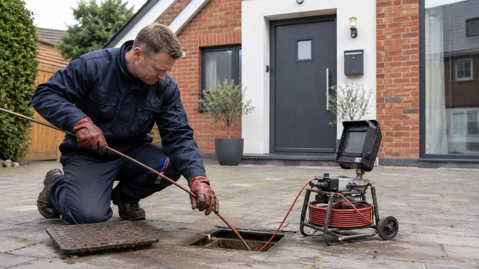 Drain Surveying with CCTV Inspection Machine