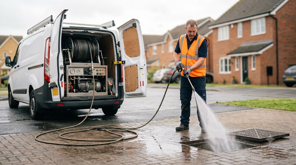 Drain jetting power blasts away all clogs